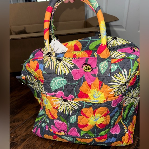 Vera Bradley Jazzy Blooms Overnight Travel Bag - Picture 4 of 5